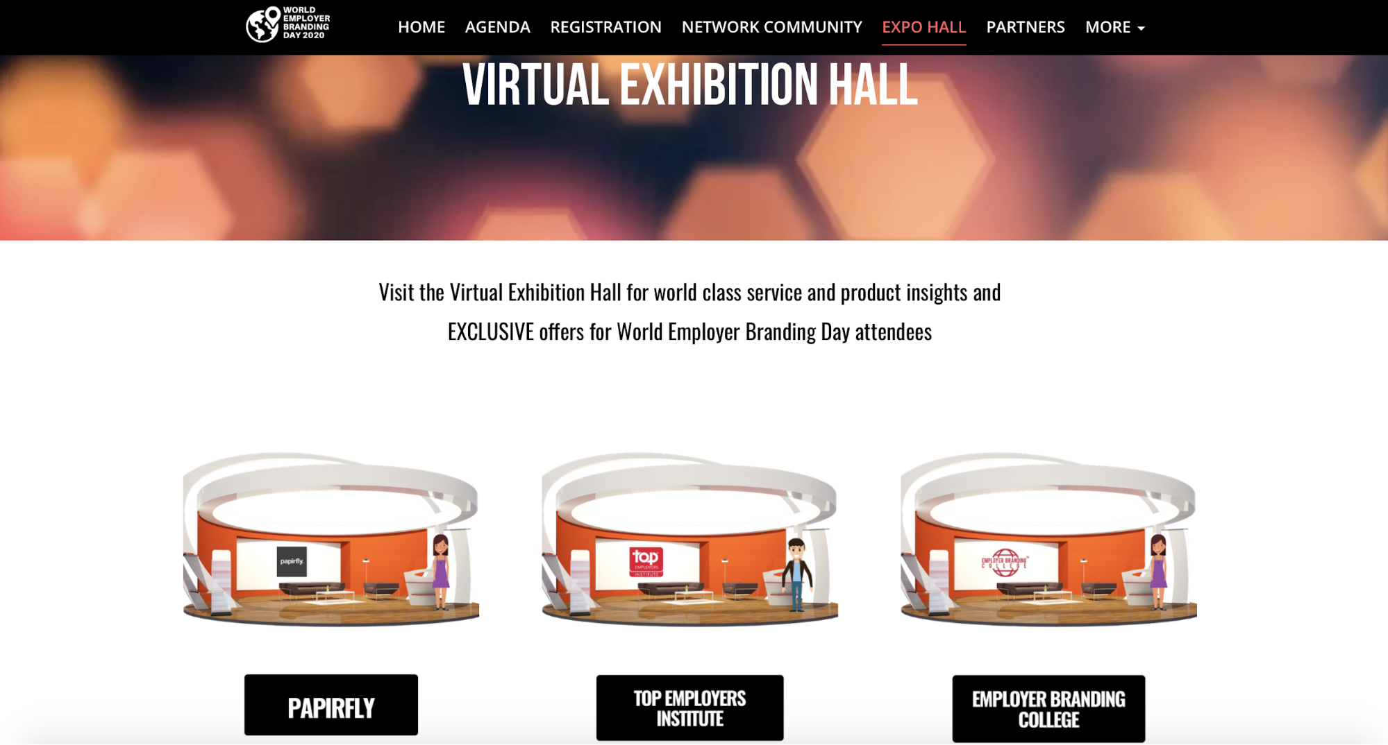 virtual expo hall - virtual event ideas